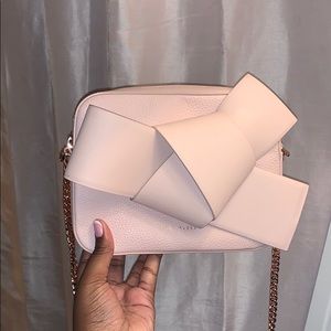 Ted Baker Giant Knot Pink And Rose Gold Crossbody